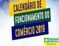 Notícia: CALENDÁRIO DO COMÉRCIO 2019