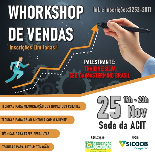 Notícia: Whorkshop de Vendas