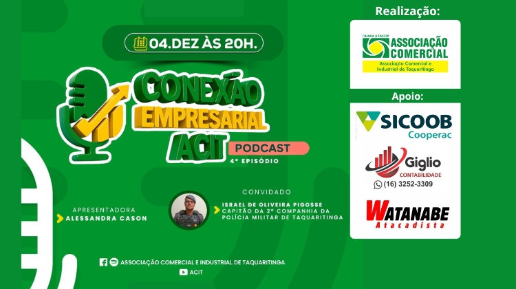 Notícia: 4º episódio Pod Cast Conexão Empresarial ACIT